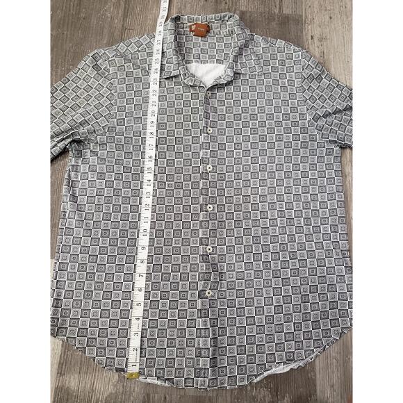 Michael Kors Abstract Art Design Long Sleeve Button Down Collared Dress Shirt - Picture 6 of 8